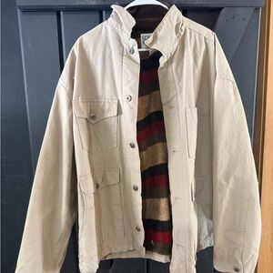 Scott Men's Tan Jacket with Striped Inner